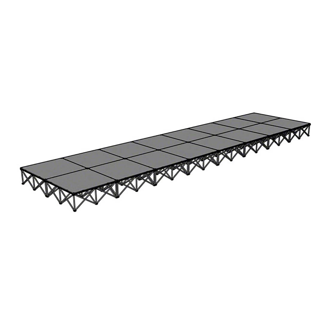 IntelliStage Lightweight 6x24 Portable Stage System 6x24, 6 x 24, 144 square feet, small stage, portable staging, portable stage, stage unit, stage kit, intellistage, lightweight
